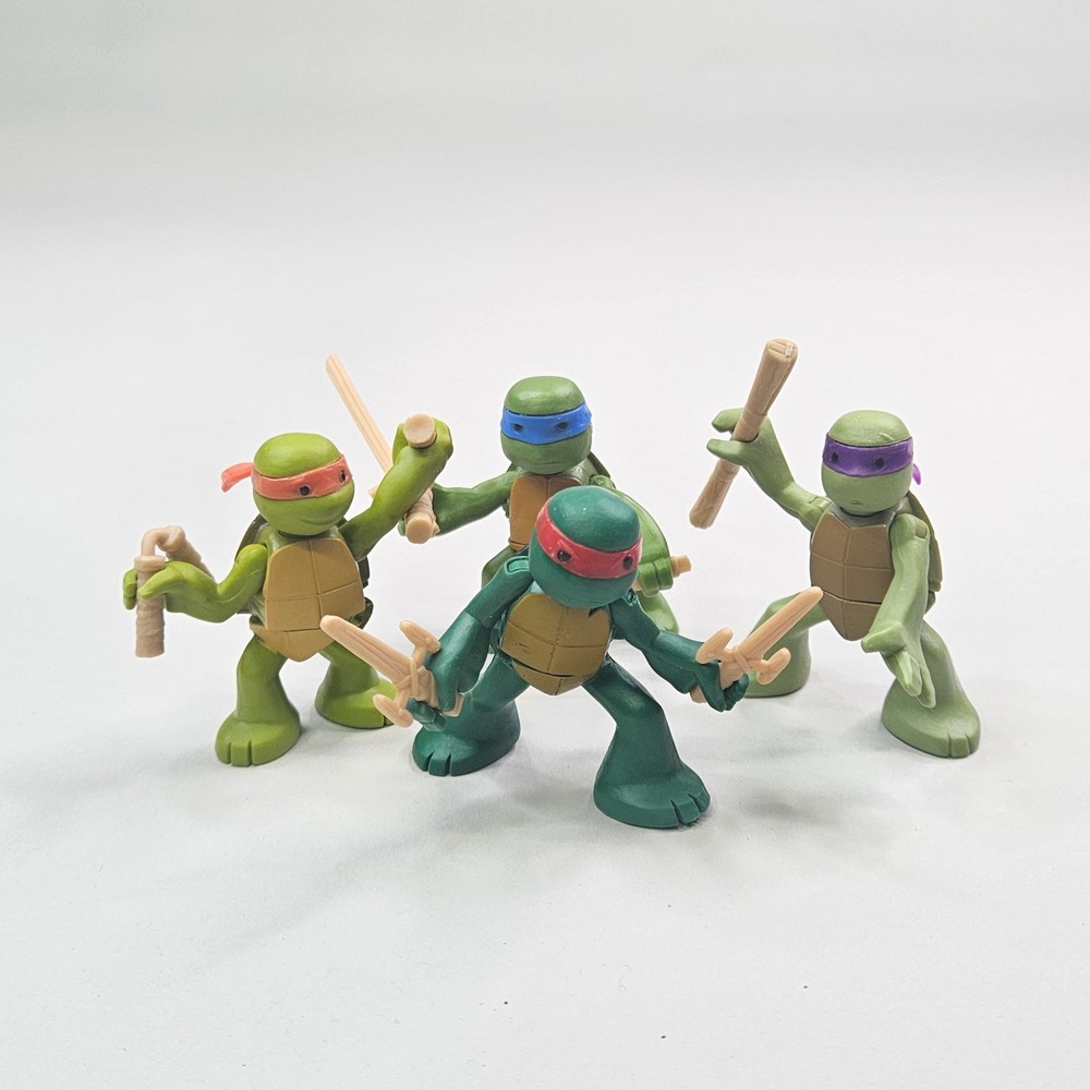 Nickelodeon TMNT Action Figures Kids Green Half-Shell Heroes 4-Pack Set